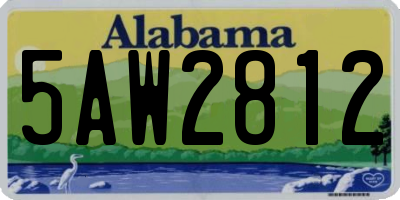 AL license plate 5AW2812
