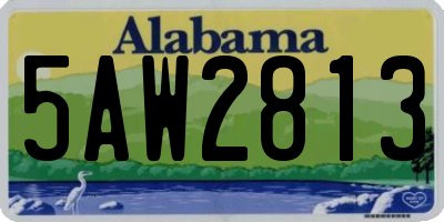 AL license plate 5AW2813