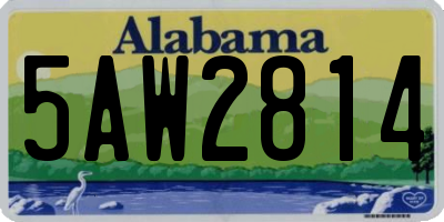 AL license plate 5AW2814