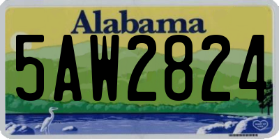 AL license plate 5AW2824