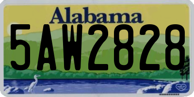 AL license plate 5AW2828