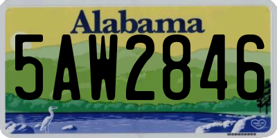 AL license plate 5AW2846