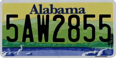 AL license plate 5AW2855