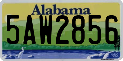 AL license plate 5AW2856