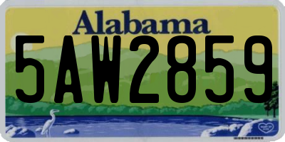 AL license plate 5AW2859