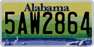 AL license plate 5AW2864
