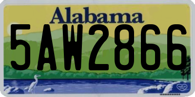 AL license plate 5AW2866