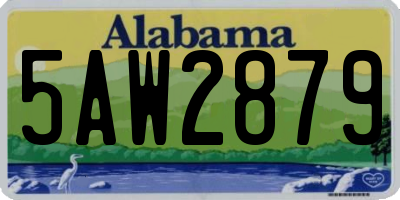 AL license plate 5AW2879
