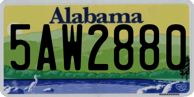 AL license plate 5AW2880