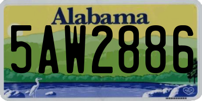 AL license plate 5AW2886