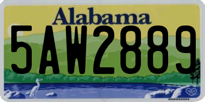 AL license plate 5AW2889