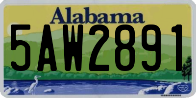 AL license plate 5AW2891