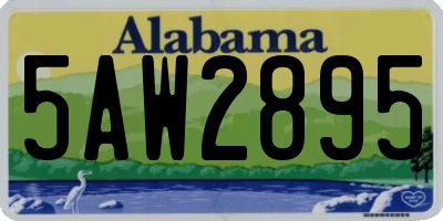 AL license plate 5AW2895