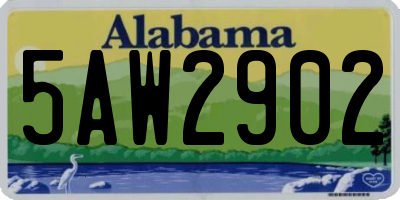 AL license plate 5AW2902