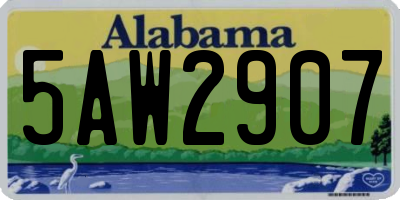 AL license plate 5AW2907