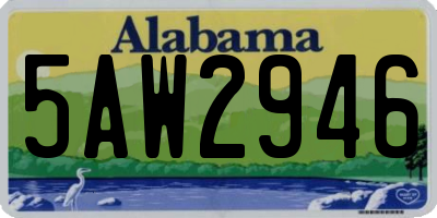 AL license plate 5AW2946