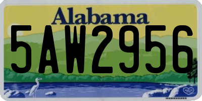 AL license plate 5AW2956