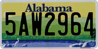 AL license plate 5AW2964