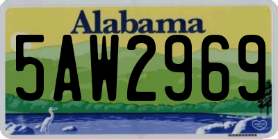 AL license plate 5AW2969