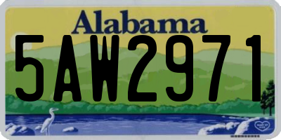 AL license plate 5AW2971