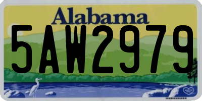 AL license plate 5AW2979