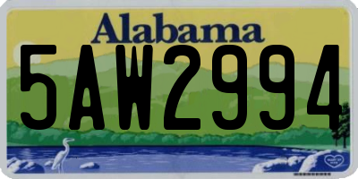 AL license plate 5AW2994