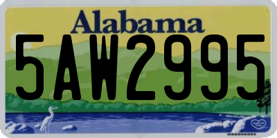 AL license plate 5AW2995
