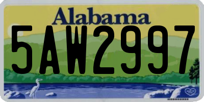 AL license plate 5AW2997