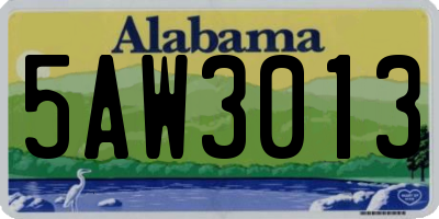 AL license plate 5AW3013
