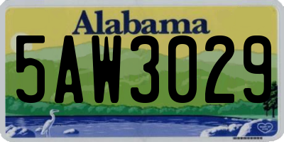 AL license plate 5AW3029