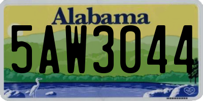 AL license plate 5AW3044