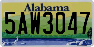 AL license plate 5AW3047