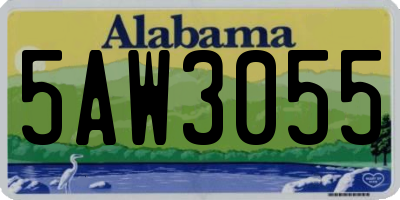 AL license plate 5AW3055