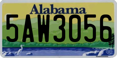 AL license plate 5AW3056
