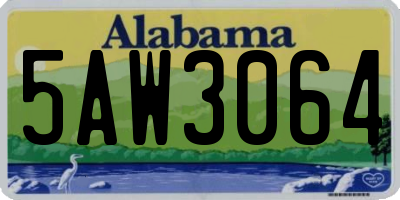 AL license plate 5AW3064