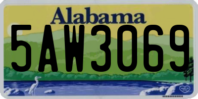 AL license plate 5AW3069