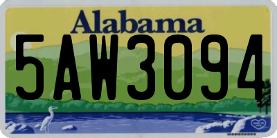 AL license plate 5AW3094