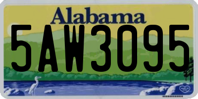 AL license plate 5AW3095