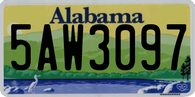 AL license plate 5AW3097