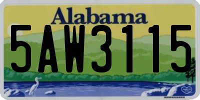 AL license plate 5AW3115