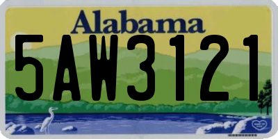 AL license plate 5AW3121
