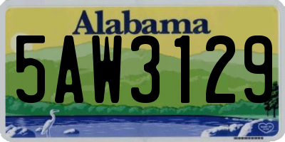 AL license plate 5AW3129