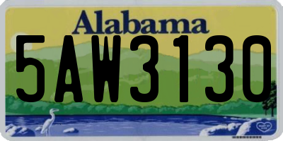 AL license plate 5AW3130
