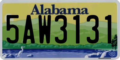 AL license plate 5AW3131