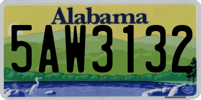 AL license plate 5AW3132