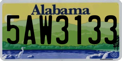 AL license plate 5AW3133
