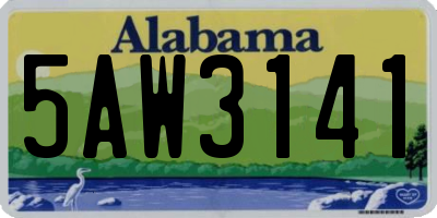 AL license plate 5AW3141