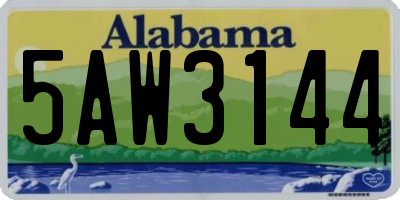 AL license plate 5AW3144