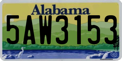 AL license plate 5AW3153