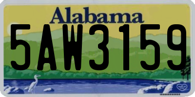 AL license plate 5AW3159